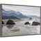 Cannon Beach fog rises over the coastline by Jaynes Gallery Danita Delimont 23-in. W x 16-in. H. Canvas Wall Art Print Framed in Grey